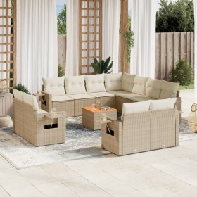 12-teiliges Gartensofa-Set und braune synthetische Rattankissen von , Gartensets - Ref: Foro24-3257157, Preis: 1,00 €, Rabatt: %