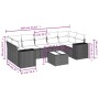 8-piece garden sofa set and black synthetic rattan cushions by , Garden sets - Ref: Foro24-3254673, Price: 515,99 €, Discount: %