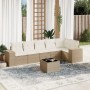 7-piece garden sofa set and beige synthetic rattan cushions by , Garden sets - Ref: Foro24-3254935, Price: 643,74 €, Discount: %