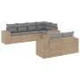 7-teiliges Gartensofa-Set und beige synthetische Rattankissen von , Gartensets - Ref: Foro24-3255146, Preis: 732,28 €, Rabatt: %