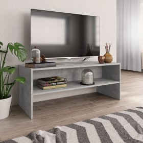 Concrete gray plywood TV cabinet 100x40x40 cm by vidaXL, TV Furniture - Ref: Foro24-800049, Price: 47,99 €, Discount: %