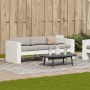 3-Sitzer-Gartensofa aus massivem weißem Kiefernholz, 189 x 60 x 62 cm von , Outdoor-Sofas - Ref: Foro24-832374, Preis: 180,48...