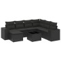 8-teiliges Gartensofa-Set und schwarze synthetische Rattankissen von , Gartensets - Ref: Foro24-3255242, Preis: 533,99 €, Rab...