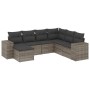 7-teiliges Gartensofa-Set mit grauen PE-Rattan-Kissen von , Gartensets - Ref: Foro24-3255237, Preis: 479,79 €, Rabatt: %