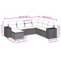 7-teiliges Gartensofa-Set mit grauen PE-Rattan-Kissen von , Gartensets - Ref: Foro24-3255237, Preis: 479,79 €, Rabatt: %