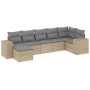 7-teiliges Gartensofa-Set und beige synthetische Rattankissen von , Gartensets - Ref: Foro24-3255216, Preis: 537,05 €, Rabatt: %