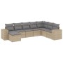 Gartensofa-Set mit beigen Kissen 8 Stück PE-Rattan von , Gartensets - Ref: Foro24-3255296, Preis: 586,09 €, Rabatt: %