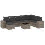 Set de muebles de jardín 9 pzas y cojines ratán sintético gris de , Conjuntos de jardín - Ref: Foro24-3255307, Precio: 592,96...