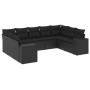 8-teiliges Gartensofa-Set und schwarze synthetische Rattankissen von , Gartensets - Ref: Foro24-3255332, Preis: 651,00 €, Rab...