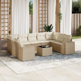 Gartensofa-Set mit beigen Kissen, 10-teilig, synthetisches Rattan von , Gartensets - Ref: Foro24-3255345, Preis: 909,74 €, Ra...