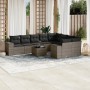 10-piece garden sofa set with gray synthetic rattan cushions by , Garden sets - Ref: Foro24-3255387, Price: 665,99 €, Discoun...