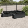 Gartensofa-Set 10-teilig mit schwarzen synthetischen Rattankissen von , Gartensets - Ref: Foro24-3255422, Preis: 689,06 €, Ra...