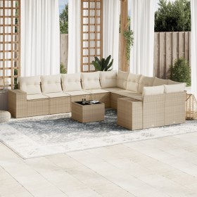 11-teiliges Gartensofa-Set mit beigen synthetischen Rattankissen von , Gartensets - Ref: Foro24-3255455, Preis: 808,40 €, Rab...