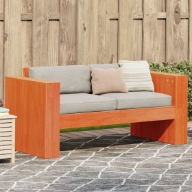 2-seater garden sofa in wax brown pine wood 134x60x62 cm by , Outdoor sofas - Ref: Foro24-844625, Price: 114,99 €, Discount: %