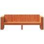 3-seater garden sofa in wax brown pine wood 189x60x62 cm by , Outdoor sofas - Ref: Foro24-844627, Price: 147,75 €, Discount: %