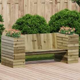 Bench with planters impregnated pine wood 167.5x60x65 cm by , Outdoor sofas - Ref: Foro24-844644, Price: 239,53 €, Discount: %