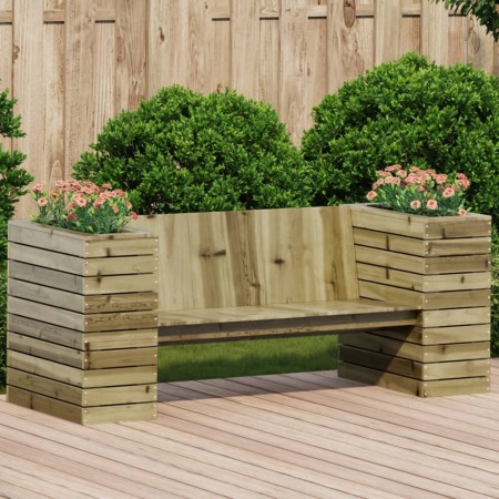 Banco con jardineras madera de pino impregnada 167,5x60x65 cm de , Sofás de exterior - Ref: Foro24-844644, Precio: 239,53 €, ...