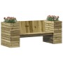 Banco con jardineras madera de pino impregnada 167,5x60x65 cm de , Sofás de exterior - Ref: Foro24-844644, Precio: 239,53 €, ...