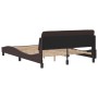 Estructura de cama con cabecero de tela marrón oscuro 120x200cm de , Camas y somieres - Ref: Foro24-373148, Precio: 135,17 €,...