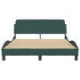 Dark green velvet bed frame with headboard 120x200 cm by , Beds and slatted bases - Ref: Foro24-373155, Price: 141,22 €, Disc...