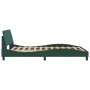 Dark green velvet bed frame with headboard 120x200 cm by , Beds and slatted bases - Ref: Foro24-373155, Price: 141,22 €, Disc...