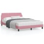 Pink velvet bed frame with headboard 120x200 cm by , Beds and slatted bases - Ref: Foro24-373157, Price: 197,99 €, Discount: %