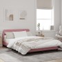 Pink velvet bed frame with headboard 120x200 cm by , Beds and slatted bases - Ref: Foro24-373157, Price: 197,99 €, Discount: %