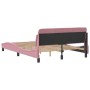 Pink velvet bed frame with headboard 120x200 cm by , Beds and slatted bases - Ref: Foro24-373157, Price: 197,99 €, Discount: %