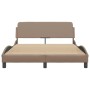 Estructura de cama cabecero cuero sintético capuchino 120x200cm de , Camas y somieres - Ref: Foro24-373162, Precio: 165,07 €,...