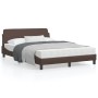 Estructura de cama cabecero cuero sintético marrón 120x200 cm de , Camas y somieres - Ref: Foro24-373160, Precio: 155,65 €, D...