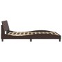 Estructura de cama cabecero cuero sintético marrón 120x200 cm de , Camas y somieres - Ref: Foro24-373160, Precio: 155,65 €, D...