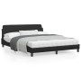 Estructura de cama con cabecero cuero sintético negro 160x200cm de , Camas y somieres - Ref: Foro24-373218, Precio: 159,01 €,...