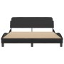 Estructura de cama con cabecero cuero sintético negro 160x200cm de , Camas y somieres - Ref: Foro24-373218, Precio: 159,01 €,...