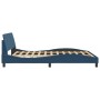 Bed frame with blue fabric headboard 160x200 cm by , Beds and slatted bases - Ref: Foro24-373211, Price: 161,99 €, Discount: %