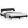 Bed frame with black fabric headboard 160x200 cm by , Beds and slatted bases - Ref: Foro24-373207, Price: 168,87 €, Discount: %