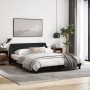 Bed frame with black fabric headboard 160x200 cm by , Beds and slatted bases - Ref: Foro24-373207, Price: 168,87 €, Discount: %