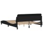 Bed frame with black fabric headboard 160x200 cm by , Beds and slatted bases - Ref: Foro24-373207, Price: 168,87 €, Discount: %