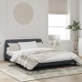 Dark gray velvet bed frame with headboard 160x200 cm by , Beds and slatted bases - Ref: Foro24-373213, Price: 155,64 €, Disco...