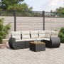 6-teilige Gartensofagarnitur und schwarze synthetische Rattankissen von , Gartensets - Ref: Foro24-3257323, Preis: 393,19 €, ...