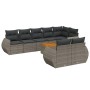 Set de muebles de jardín 9 pzas y cojines ratán sintético gris de , Conjuntos de jardín - Ref: Foro24-3257425, Precio: 651,99...