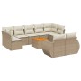 Gartensofa-Set mit beigen Kissen, 10-teilig, synthetisches Rattan von , Gartensets - Ref: Foro24-3257486, Preis: 842,08 €, Ra...