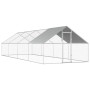 Galvanized steel outdoor chicken coop cage 2.75x8x1.92 m by vidaXL, Cages and habitats for small animals - Ref: Foro24-170791...