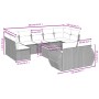 Gartensofa-Set mit beigen Kissen, 10-teilig, synthetisches Rattan von , Gartensets - Ref: Foro24-3257486, Preis: 842,08 €, Ra...