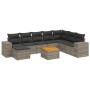 9-teiliges Gartenmöbel-Set und graue synthetische Rattankissen von , Gartensets - Ref: Foro24-3257915, Preis: 565,64 €, Rabat...