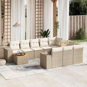 11-teiliges Gartensofa-Set mit beigen synthetischen Rattankissen von , Gartensets - Ref: Foro24-3257962, Preis: 810,81 €, Rab...