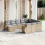 11-teiliges Gartensofa-Set mit beigen synthetischen Rattankissen von , Gartensets - Ref: Foro24-3257522, Preis: 747,24 €, Rab...