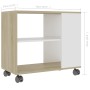 Oak white plywood side table 70x35x55 cm by , Side tables - Ref: Foro24-802125, Price: 83,31 €, Discount: %