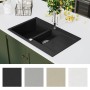 Kitchen sink with 2 black granite bowls by , Sinks - Ref: Foro24-142950, Price: 196,35 €, Discount: %