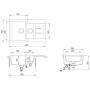 Küchenspüle mit zwei weißen Granitschüsseln von , Sinkt - Ref: Foro24-151932, Preis: 196,06 €, Rabatt: %