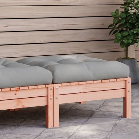 Gartenhocker mit Kissen aus massivem Douglasienholz von , Modulare Sofas für den Außenbereich - Ref: Foro24-838167, Preis: 72...